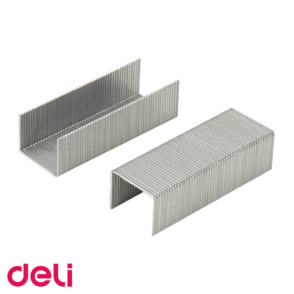Capse zincate 23/10 Deli, metal rezistent, capsare pana la 60 coli, cutie 500 bucati [4]