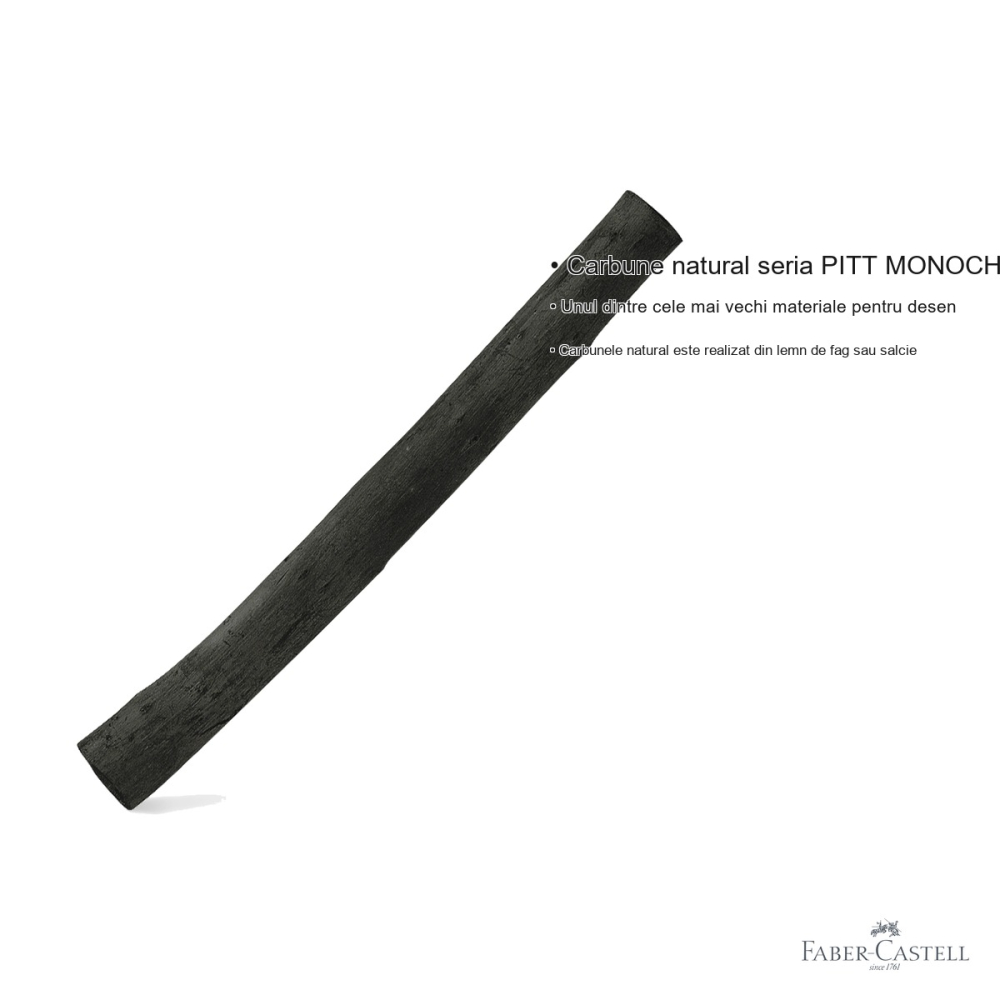Carbune natural Faber-Castell Pitt Monochrome, diametru 9-15mm, pentru desen artistic [3]