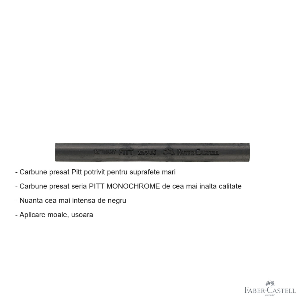 Carbune presat Faber-Castell Pitt Monochrome, duritate medie, pentru suprafete mari [2]
