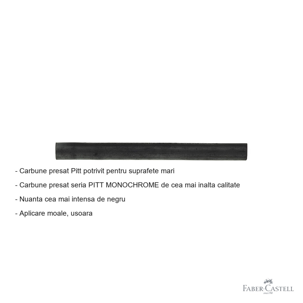 Carbune presat Faber-Castell Pitt Monochrome Extra Soft, negru intens, pentru suprafete mari [2]