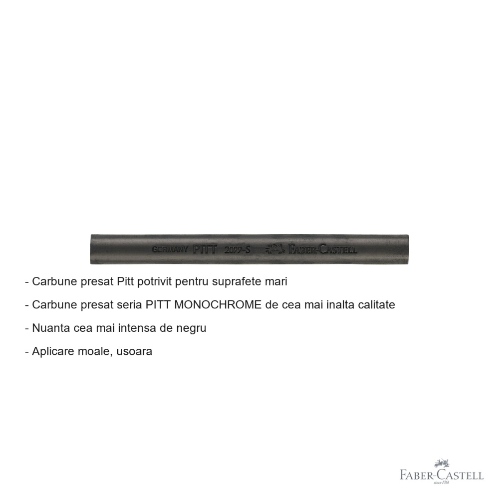 Carbune presat Faber-Castell Pitt Monochrome, grad soft, pentru suprafete mari [2]