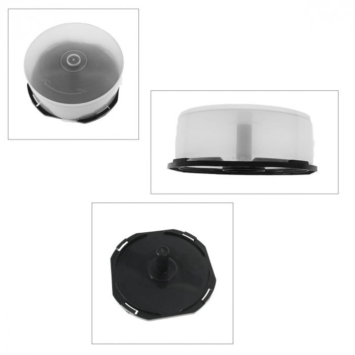 Carcasa 25 CD/DVD, tip cake box, din plastic, 3002, transparent [2]