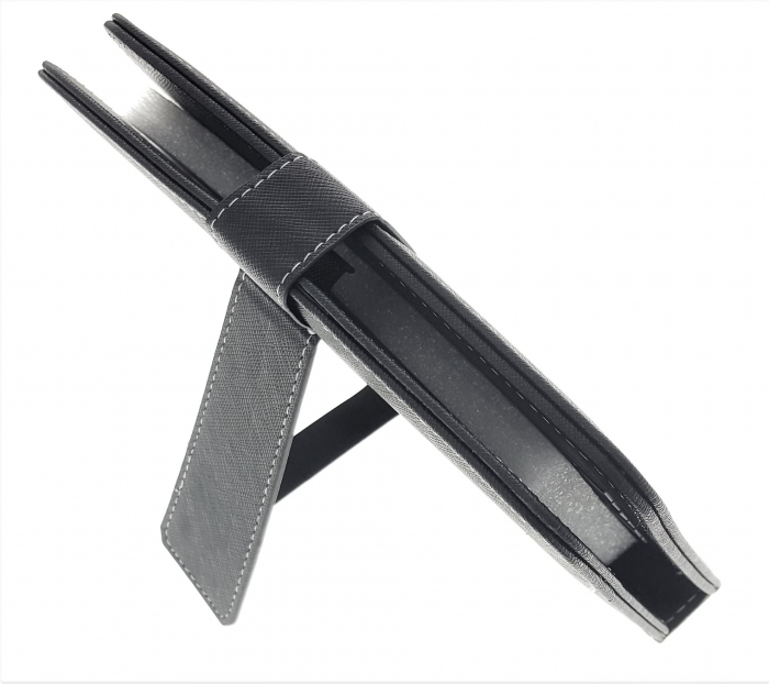 Carcasă cu Tastatură pentru Tabletă 8 Inch - Negru, USB, QWERTY, Piele Ecologică, Funcție Stand [2]