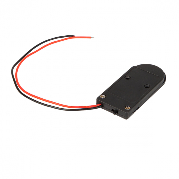Carcasa suport si capac pentru 2 baterii tip CR2032, PR-8766-08021, conectori cu 2 fire, buton On/Off, neagra [5]