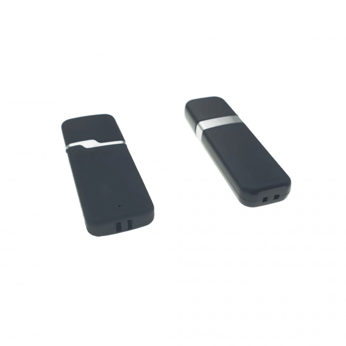 Carcasa USB-03RB, pentru memorie USB, cu capac, cauciucata, neagra [7]