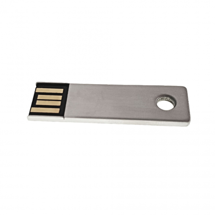 Carcasa USB-04 , pentru memorie USB, din metal, argintie [3]