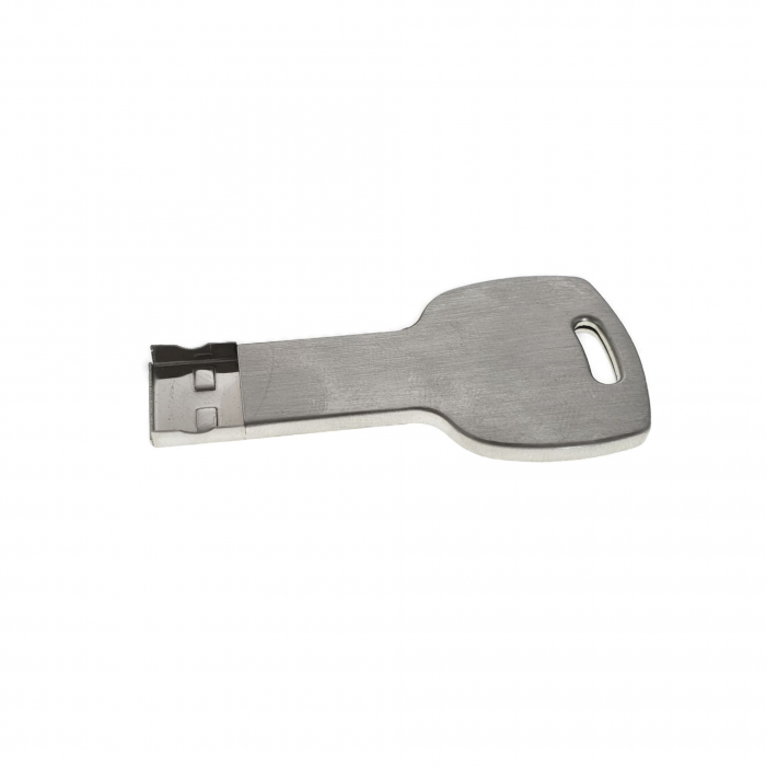 Carcasa USB-05, pentru memorie USB, tip cheie metalica, argintie [2]