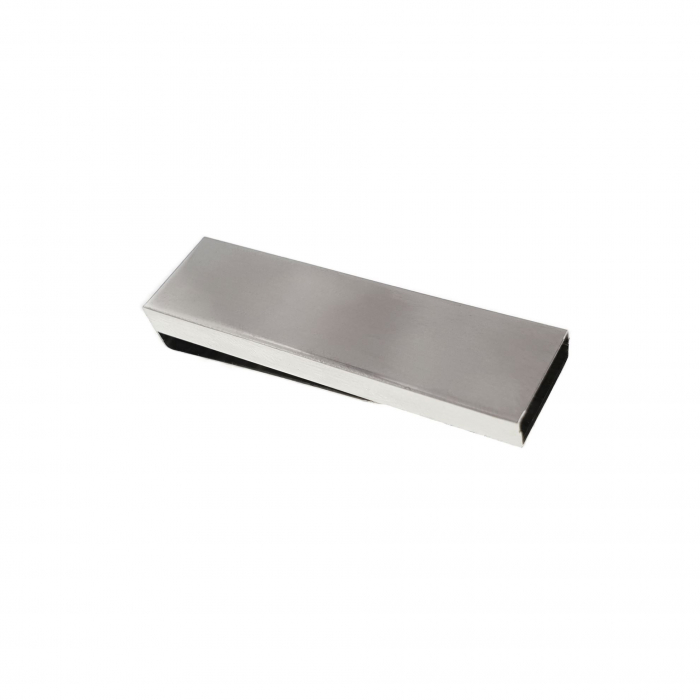 Carcasa USB-06 , pentru memorie USB, din metal, cu clip, argintie [2]