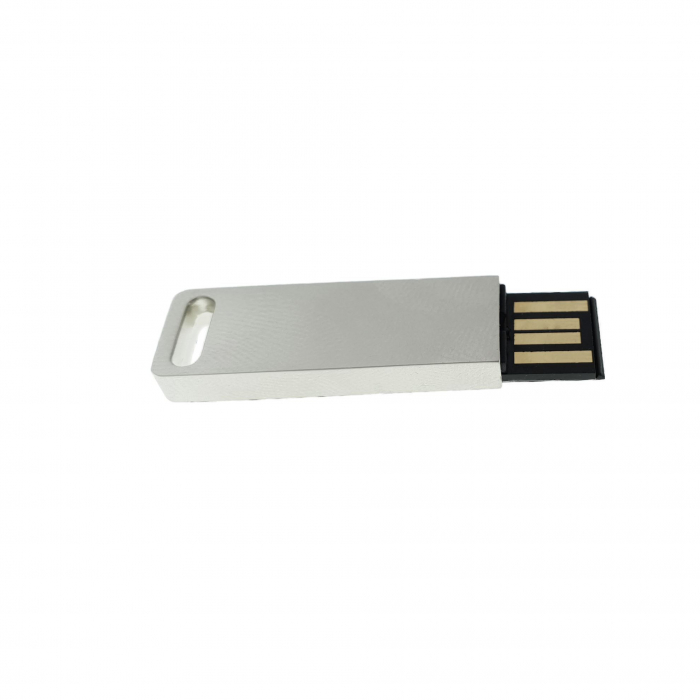 Carcasa USB-10 , pentru memorie USB, din metal, argintie [3]