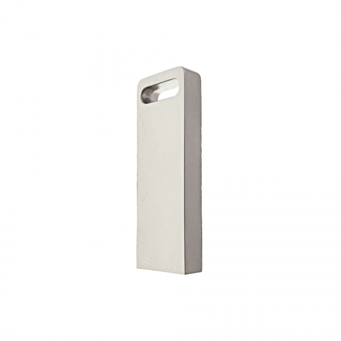 Carcasa USB-10 , pentru memorie USB, din metal, argintie [2]