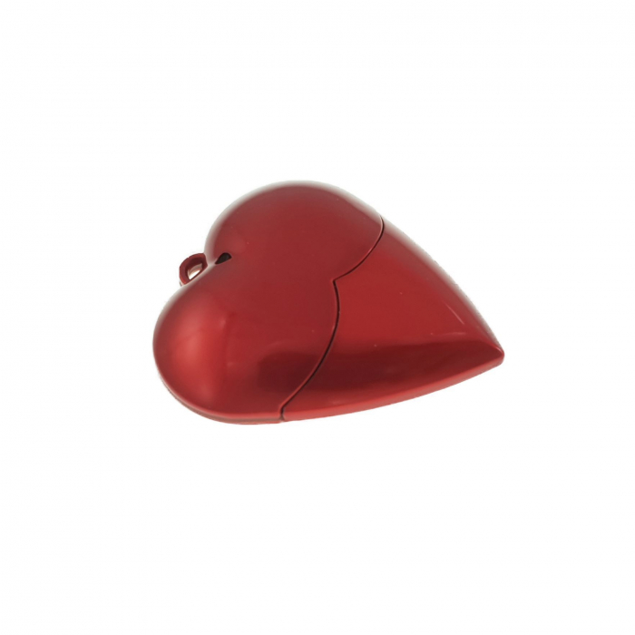 Carcasa USB-13 , pentru memorie USB, figurina inima din plastic, rosie [2]