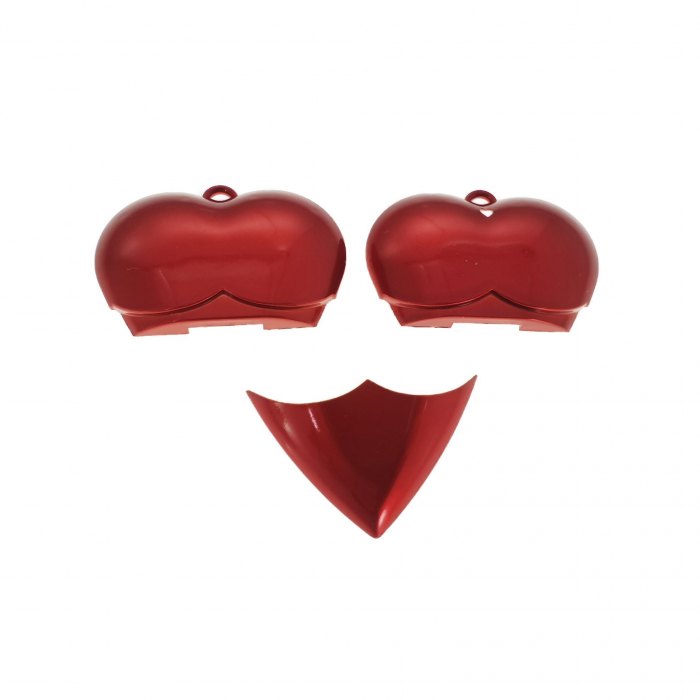 Carcasa USB-13 , pentru memorie USB, figurina inima din plastic, rosie [3]