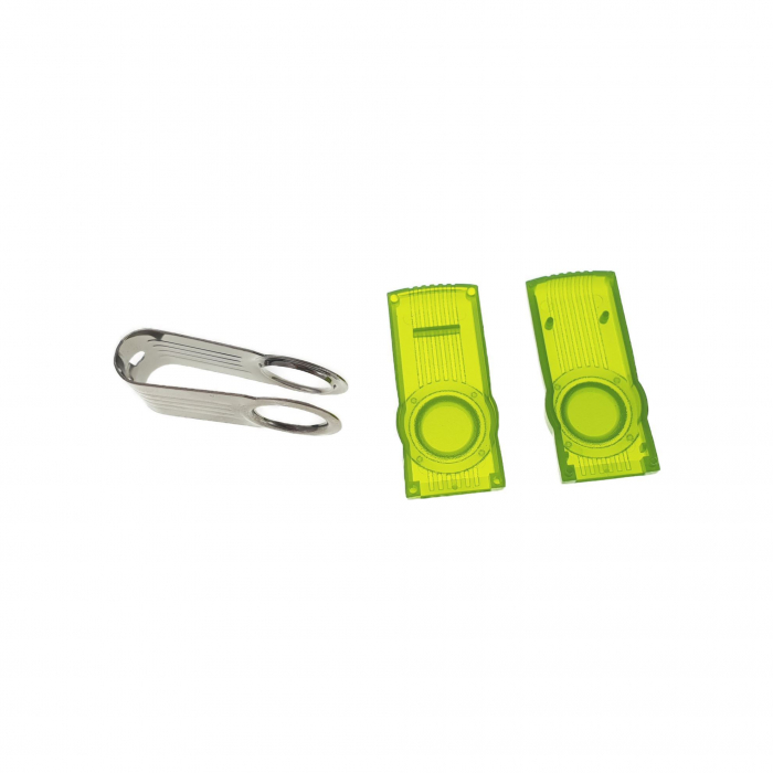 Carcasa USB-15G ,pentru memorie USB,tip rotativ, din plastic si metal, verde si argintie [5]