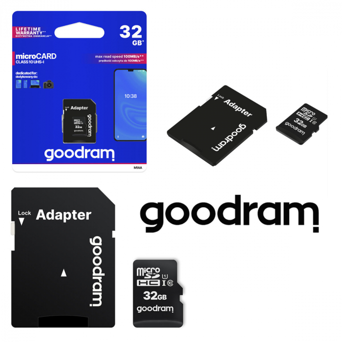 Card de memorie microSDHC Goodram 32GB,UHS I,cls 10 + adaptor, M1AA-0320R12 [3]