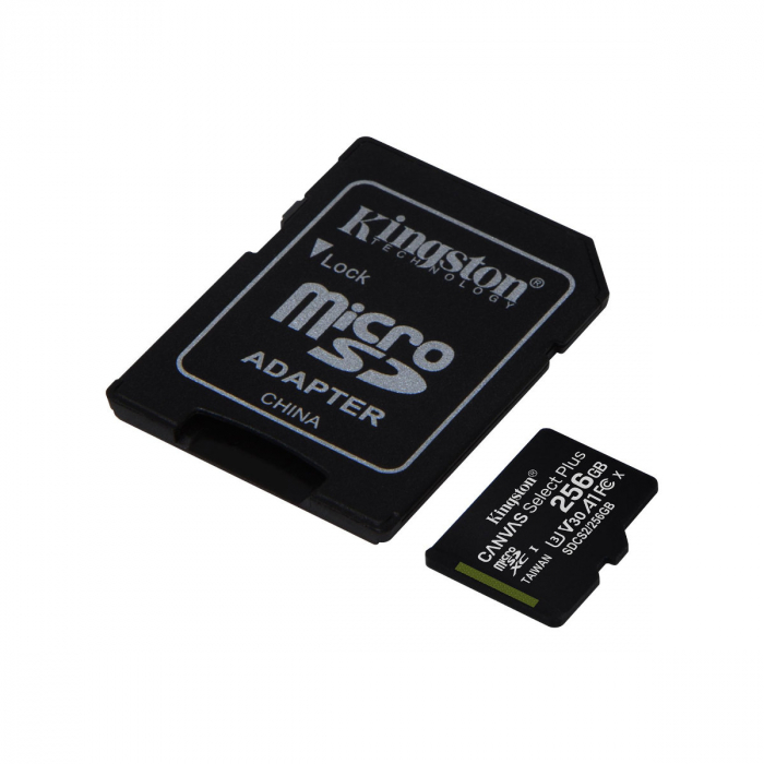 Card de memorie MicroSD Kingston Canvas Select Plus, 256GB, UHS-I, 100MB/s, cu adaptor [2]
