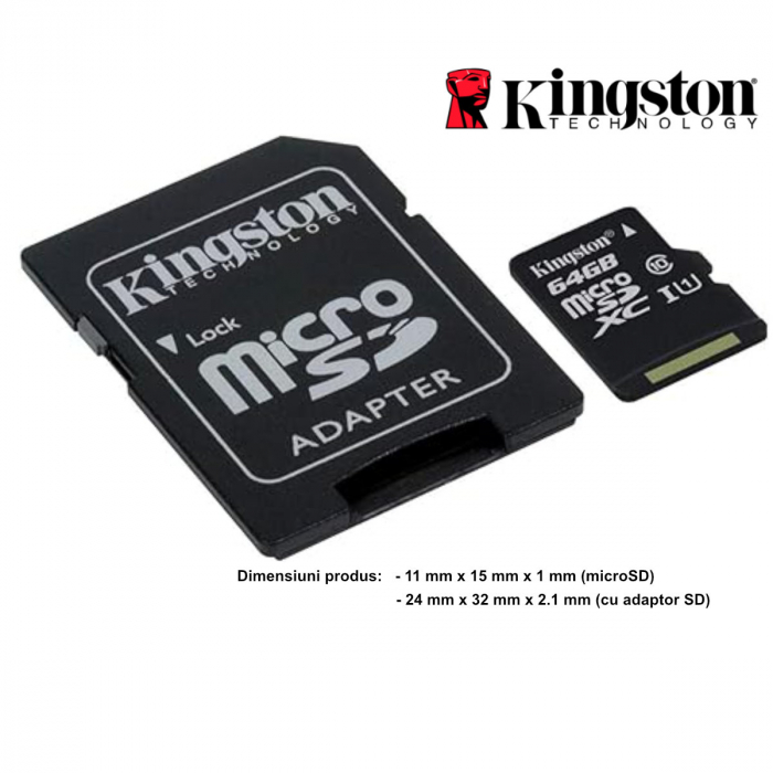 Card de memorie Kingston Select Plus MicroSD, 64GB, Class 10, UHS-I [4]