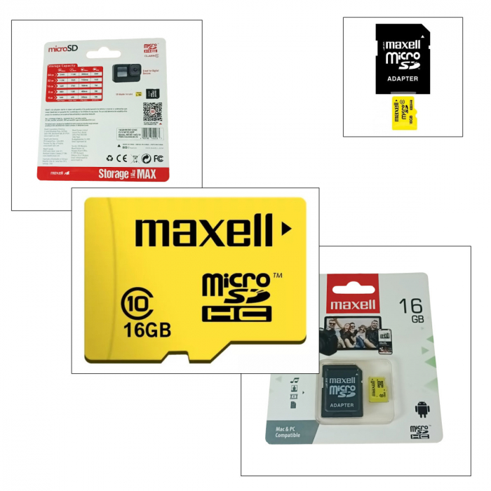 Card de memorie microSDHC 16 Gb clasa 10 UHS-I, Maxell 74523, cu adaptor SD [3]