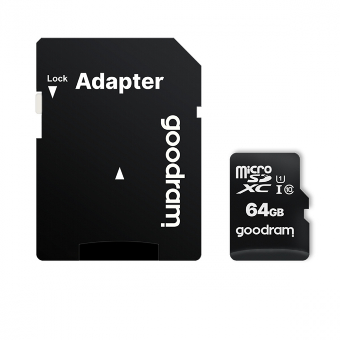 Card de memorie microSDXC Goodram 64GB, UHS I, cls 10 + adaptor, M1AA-0640R12 [2]
