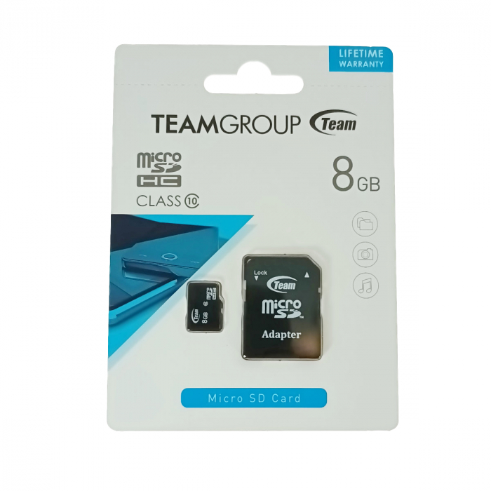 Card de memorie microSDHC 8 Gb, clasa 10 UHS-I, TeamGroup 00169, cu adaptor SD, negru [4]