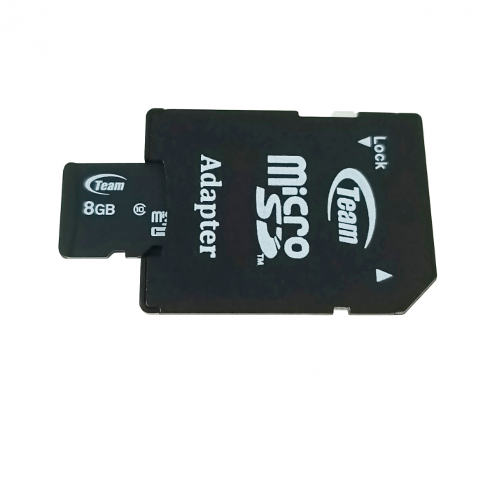 Card de memorie microSDHC 8 Gb, clasa 10 UHS-I, TeamGroup 00169, cu adaptor SD, negru [2]