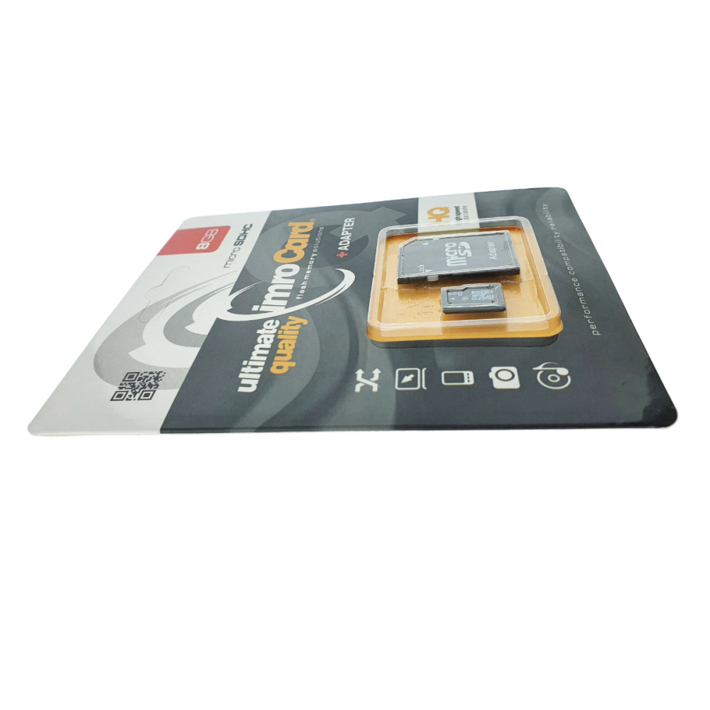 Card de memorie microSDHC 8GB Clasa 4 + Adaptor SD, Imro 01546, pentru Camera Foto, Navigatie GPS [3]