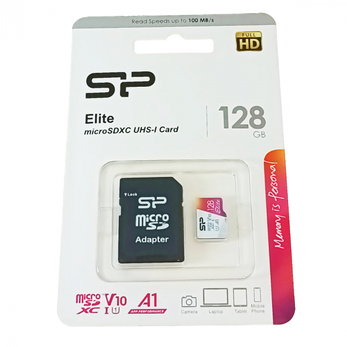 Card de memorie Silicon Power Elite microSDXC, 128 GB, UHS-I, A1, V10 [2]