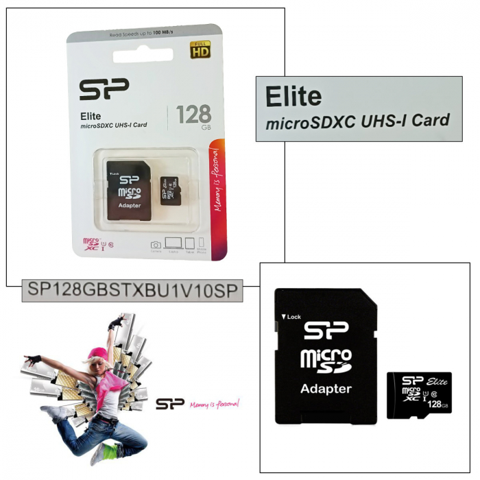 Card de memorie Silicon Power MicroSDHX, 128GB, Elite, UHS-I, adaptor SD [4]