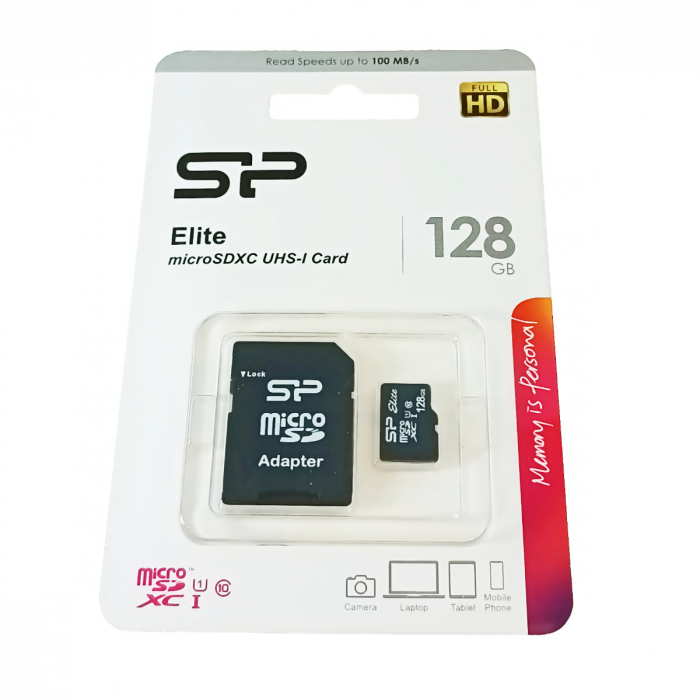 Card de memorie Silicon Power MicroSDHX, 128GB, Elite, UHS-I, adaptor SD [2]