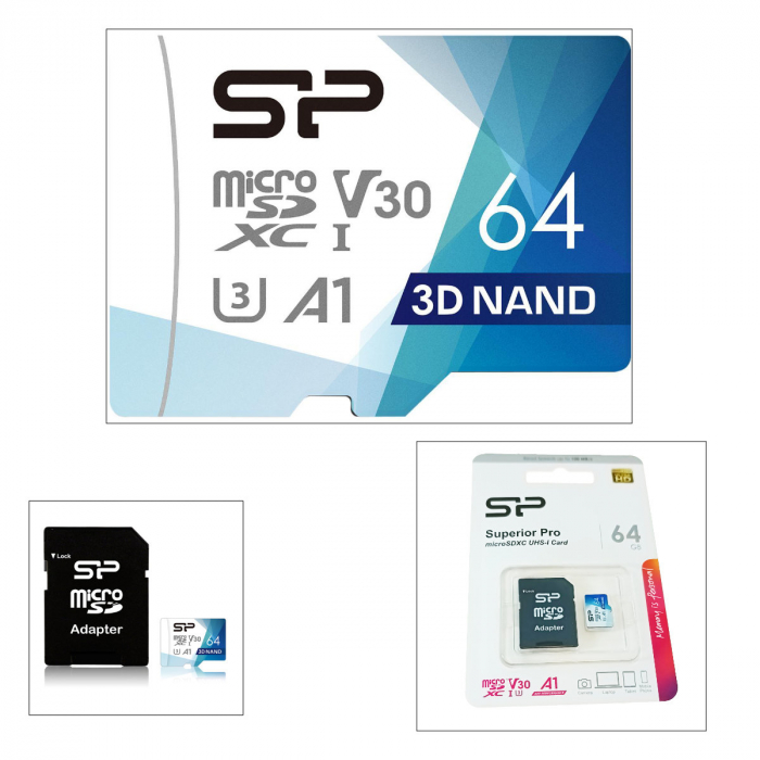 Card de memorie MicroSDXC, Silicon Power, 64 GB, Clasa 30, UHS-I [2]