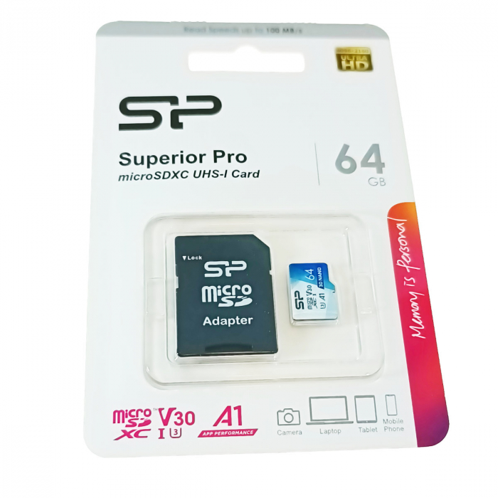 Card de memorie MicroSDXC, Silicon Power, 64 GB, Clasa 30, UHS-I [4]