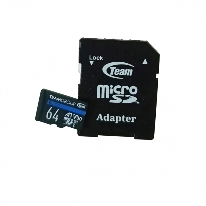 Memorie Team Group A1 microSDXC 64GB, UHS-I Class 3, V30, SD Adaptor [1]