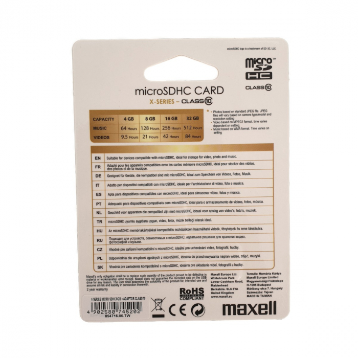 Card Maxell microSDHC 8 Gb clasa 10 cu adaptor X-SERIES [2]
