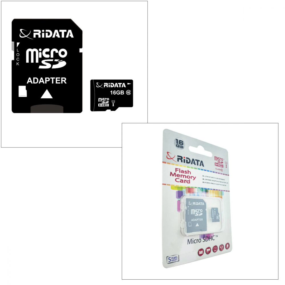 Card memorie 16GB microSDHC UHS-I U1, RiDATA Flash Memory, cu adaptor SD, clasa 10 [4]