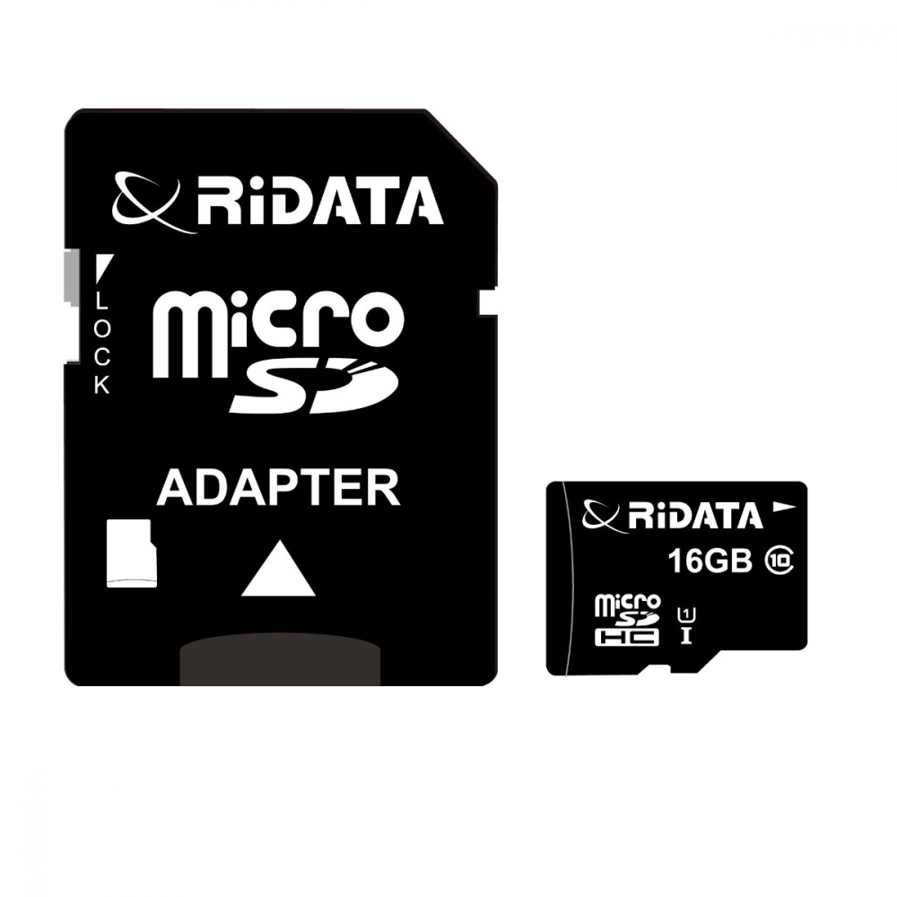 Card memorie 16GB microSDHC UHS-I U1, RiDATA Flash Memory, cu adaptor SD, clasa 10 [2]