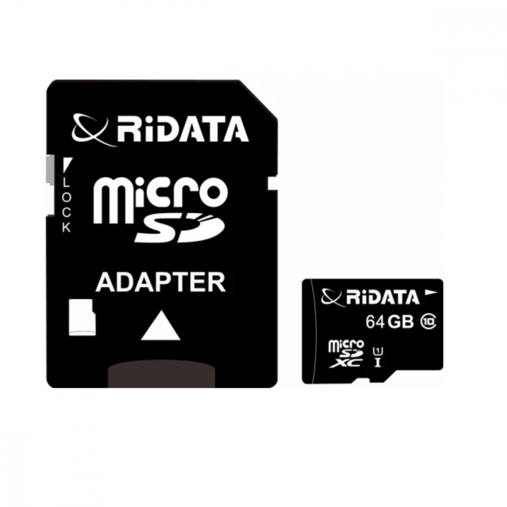 Card memorie 64GB microSDXC UHS-I U1 A1, RiDATA Flash Memory, cu adaptor SD, clasa 10 [2]