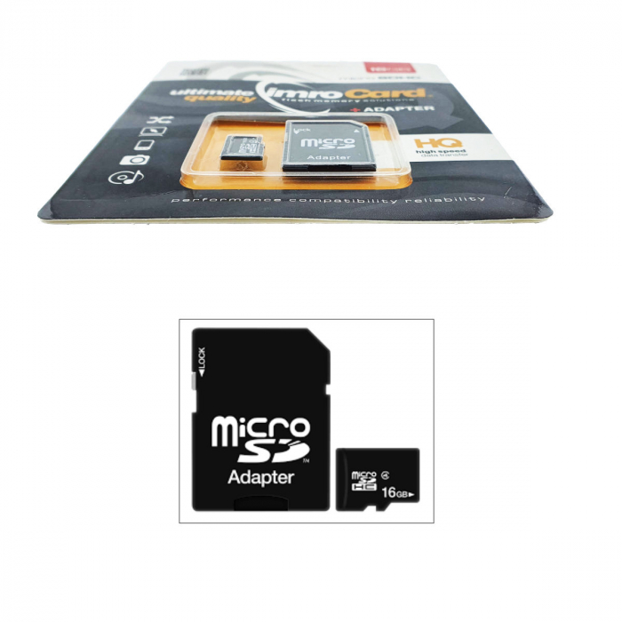 Card Memorie IMRO microSDHC 16GB Clasa 4 cu Adaptor, in blister [4]