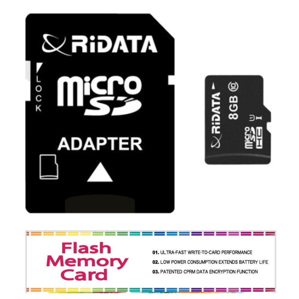 Card memorie microSDHC 8GB UHS-I U1 Clasa 10, RiDATA Flash Memory, cu adaptor SD, pentru telefon, camera foto, GPS, inregistrare Full HD [2]