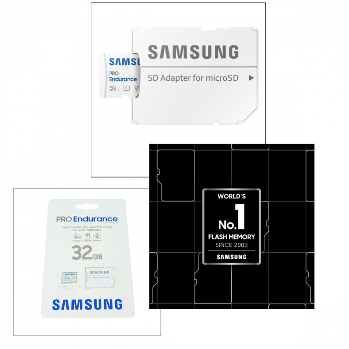 Card microSDHC 32 Gb, Samsung Pro Endurance, U1, V10, 100/30/Mb/s, cu adaptor [4]