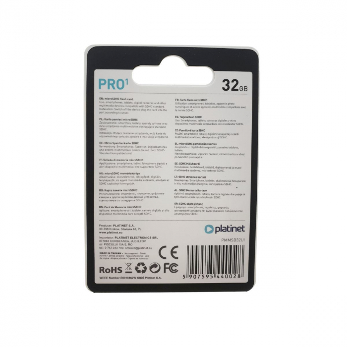 Card microSDHC 32 Gb UHS-I 70MB/S Platinet Pro 44002 , clasa 10 cu adaptor [2]