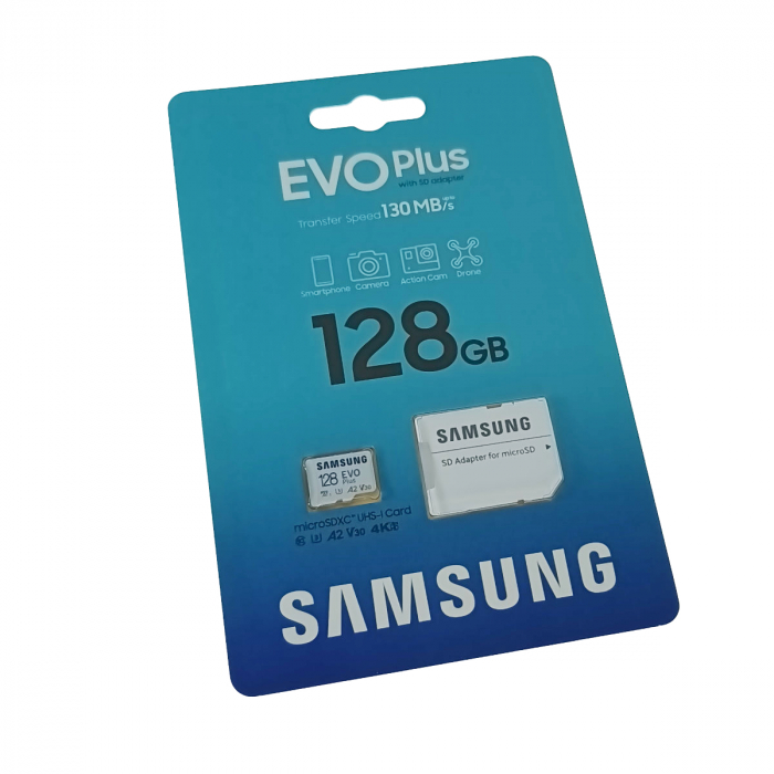 Card microSDXC 128 Gb, Samsung Evo Plus, U1, A1, V10, 130Mb/s, cu adaptor [5]