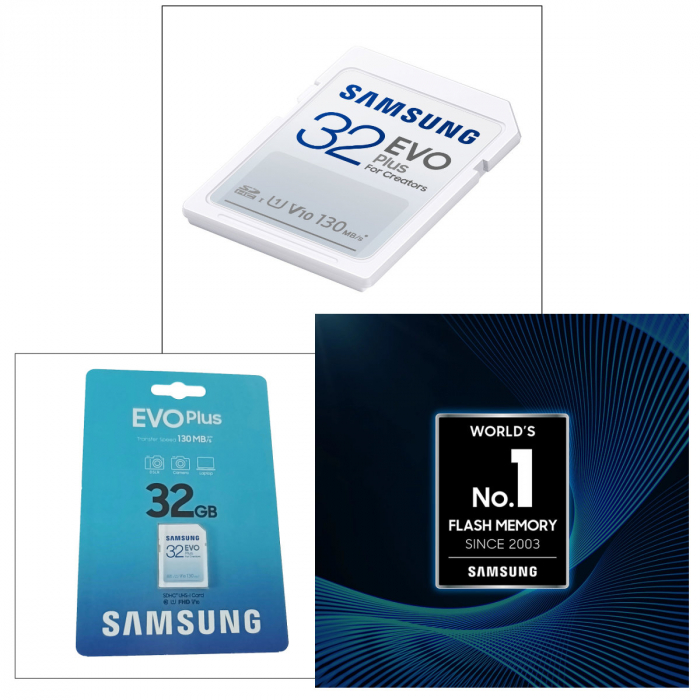 Card SDHC 32 Gb, Samsung Evo Plus for Creators, U1, V10, 130Mb/s [4]