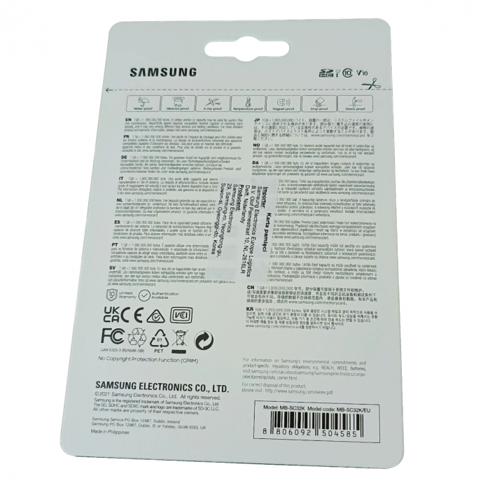 Card SDHC 32 Gb, Samsung Evo Plus for Creators, U1, V10, 130Mb/s [6]