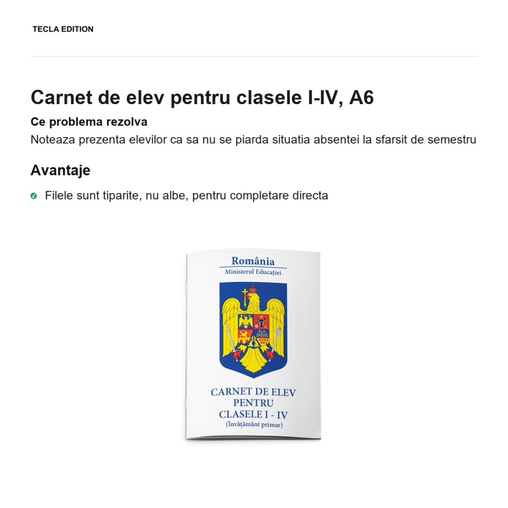 Carnet de elev pentru clasele I-IV, A6 [2]