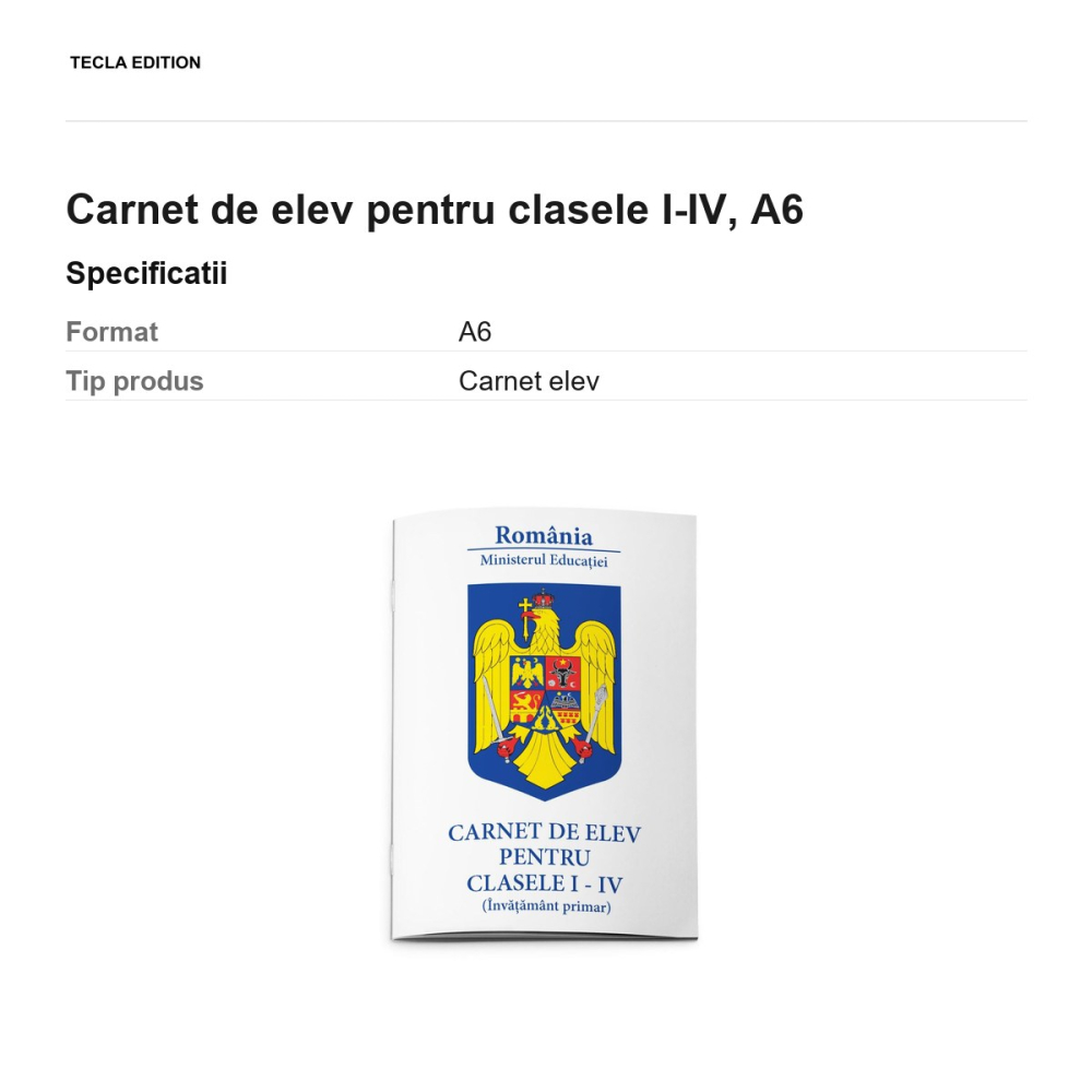 Carnet de elev pentru clasele I-IV, A6 [3]