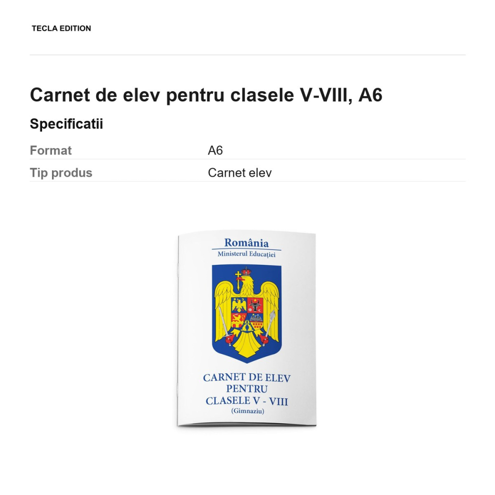 Carnet de elev pentru clasele V-VIII, A6 [3]