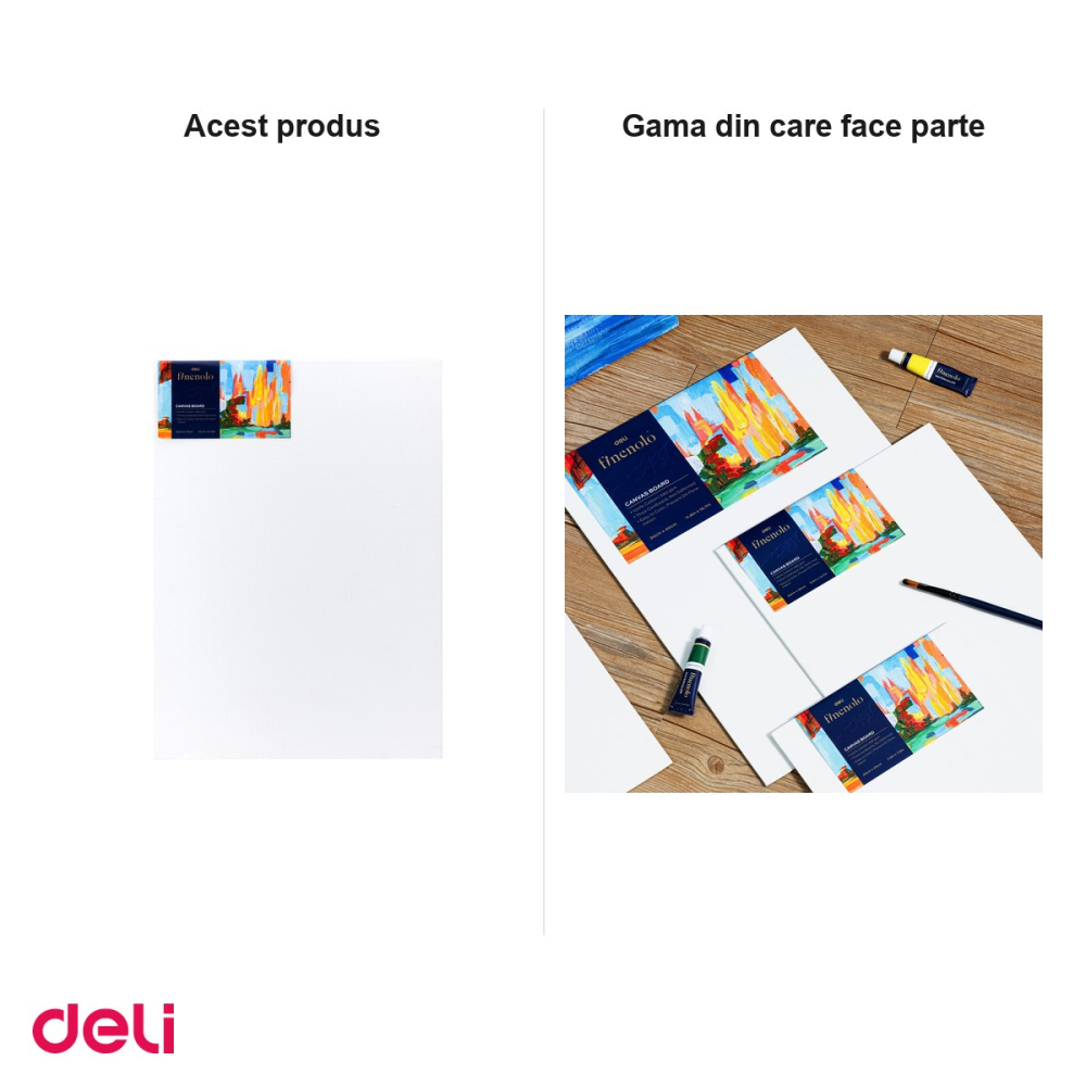 Carton panzat pentru pictura Deli, 280 g/mp, 50x70 cm [5]