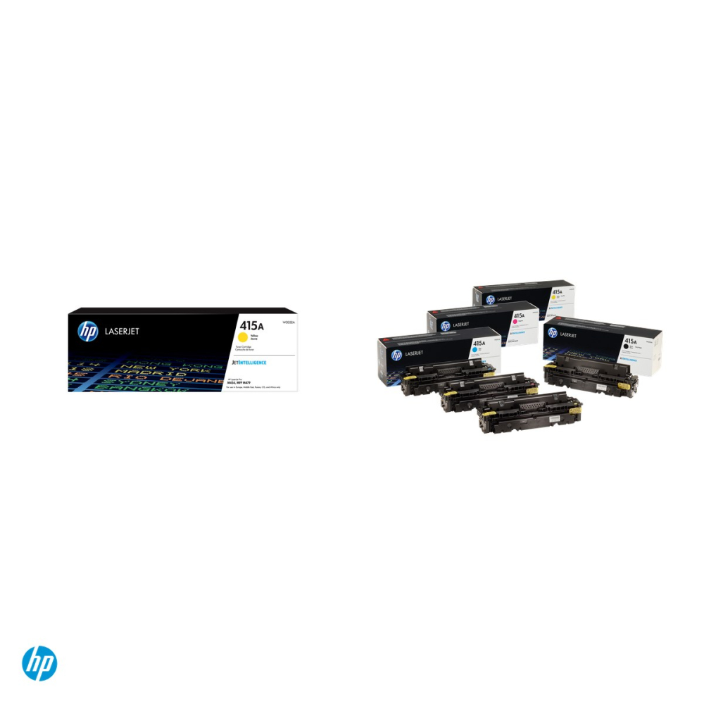 Cartus toner HP 415A, capacitate standard, randament 2.100 de pagini, pentru HP Color LaserJet Pro MFP M479, Enterprise M455, MFP M480, galben, W2032A [4]