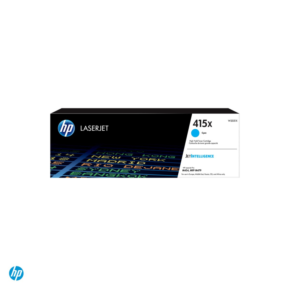 Cartus toner HP 415X, capacitate mare, randament 6.000 de pagini, pentru HP Color LaserJet Pro MFP M479, Enterprise M455, MFP M480, cyan, W2031X [4]
