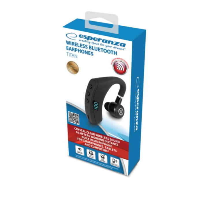 Casca In-Ear wireless, Esperanza Titan 95846, Bluetooth v.5.0, neagra [7]