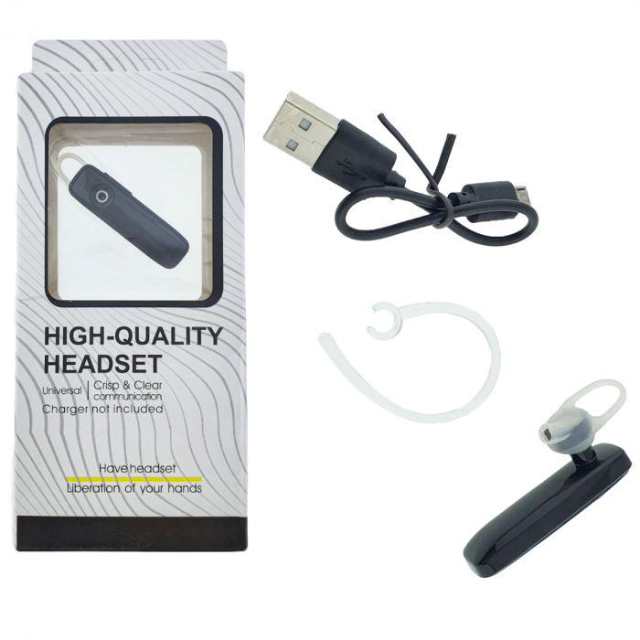 Casca wireless in-ear, Bluetooth, HandsFree telefon, neagra [5]